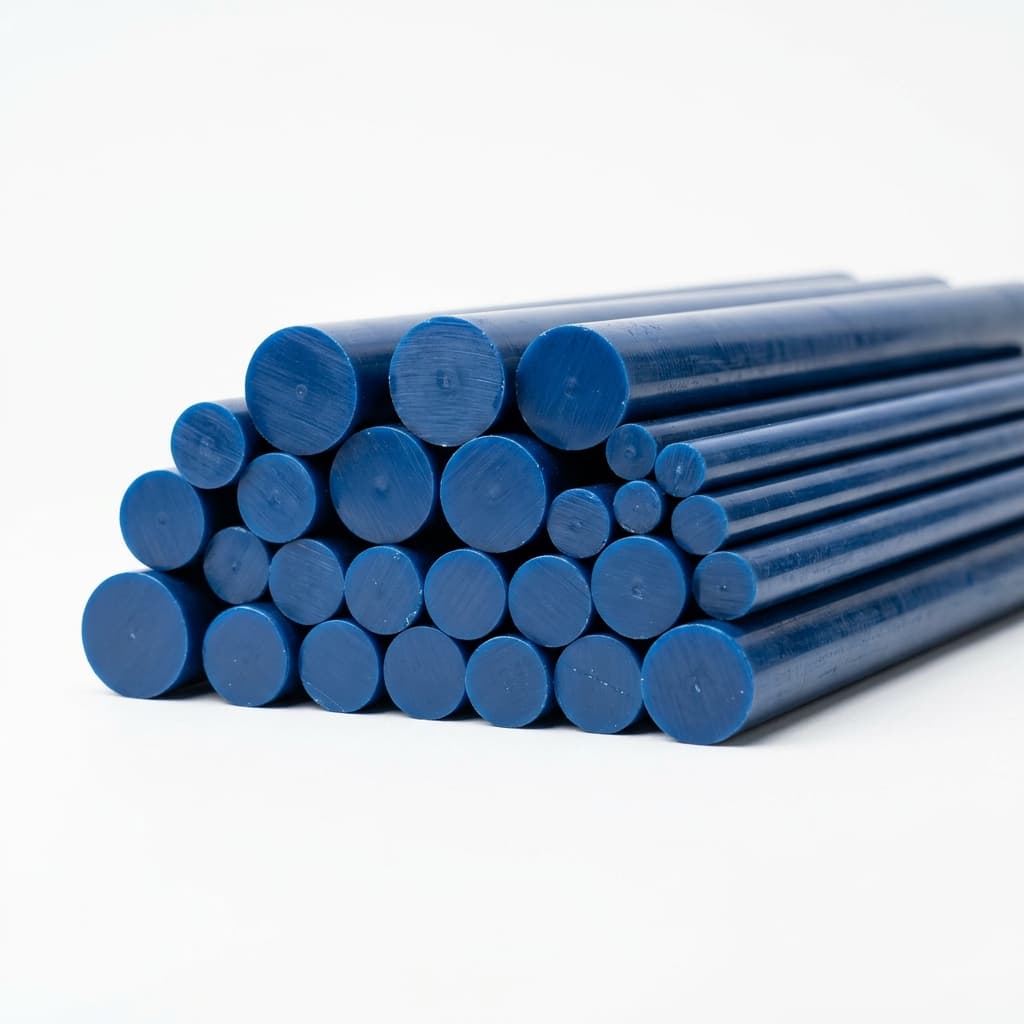 POM-C PTFE - 2.500" dia x 60 Blue Rod - view 4