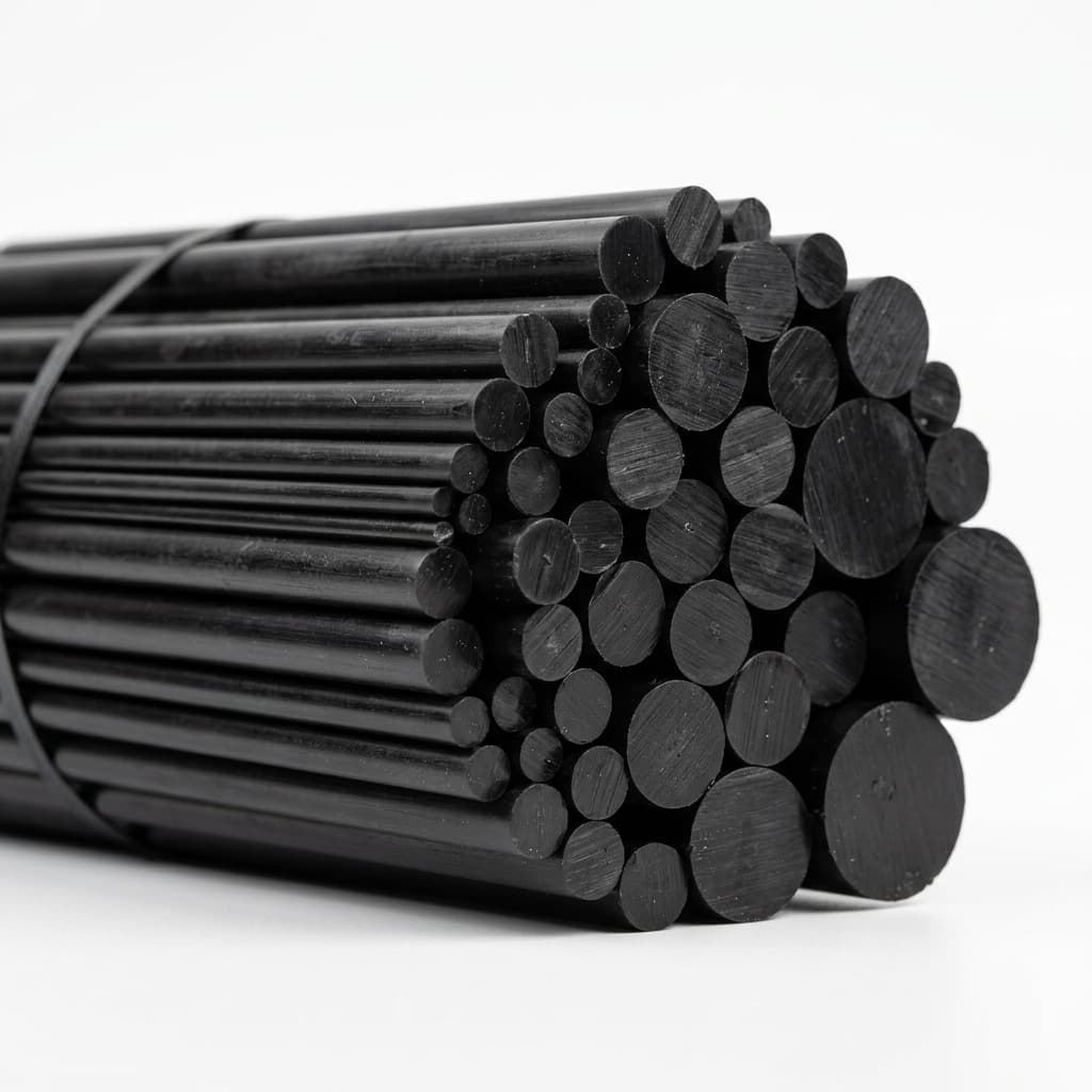 ABS - 0.375" dia x 60 Black Rod - view 4
