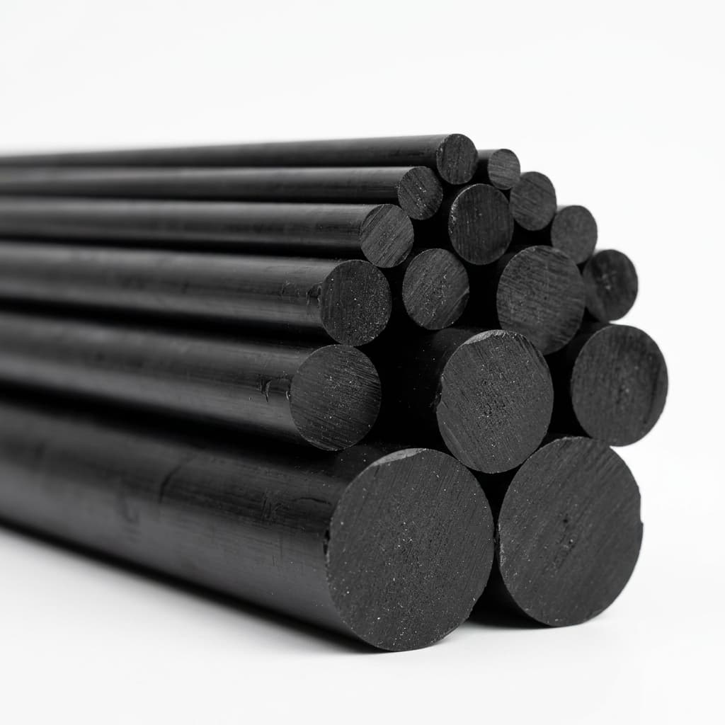 Acetal - 2.500" dia x 60 Black Rod - view 4