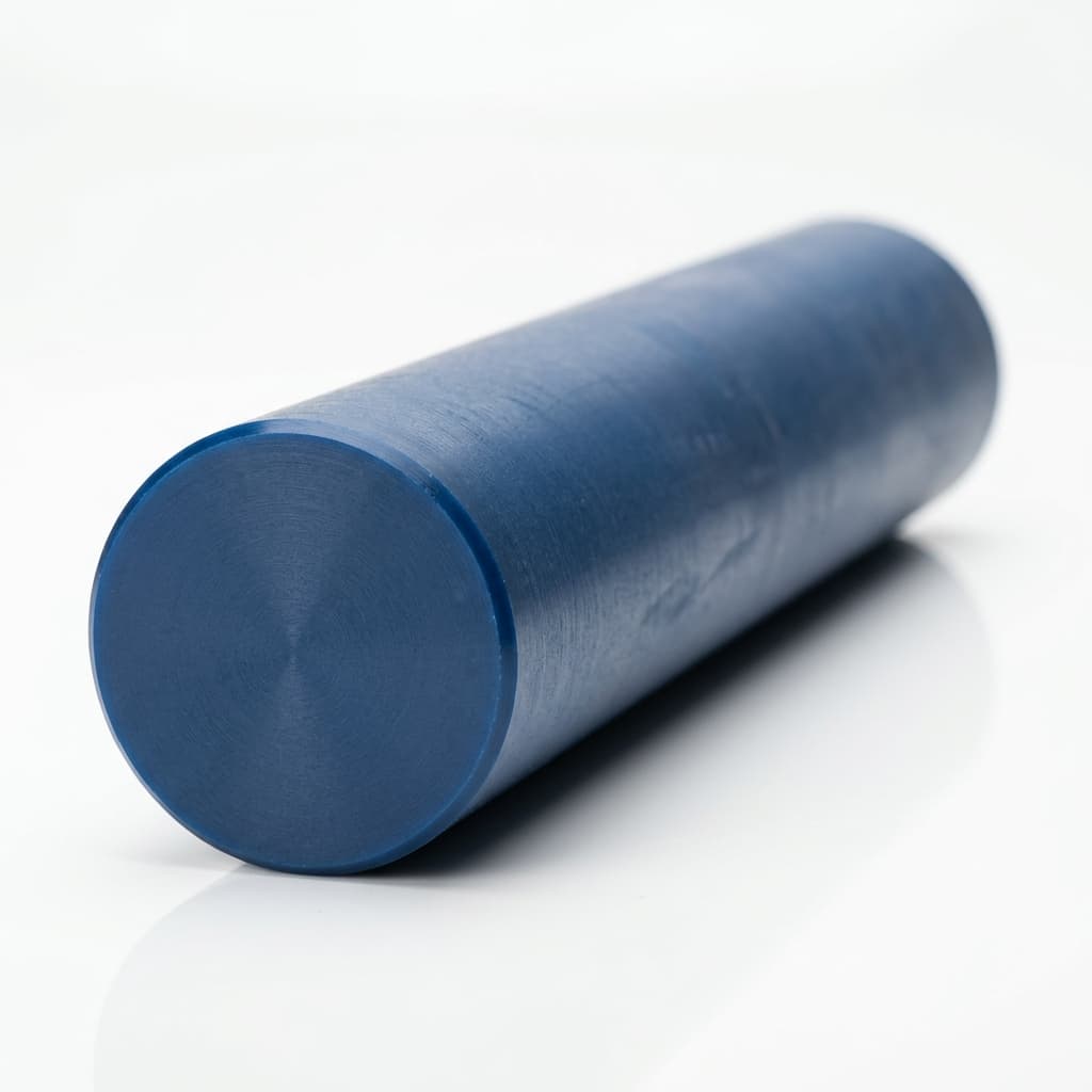Acetal - 8.000" dia x 12 Blue Rod - view 2