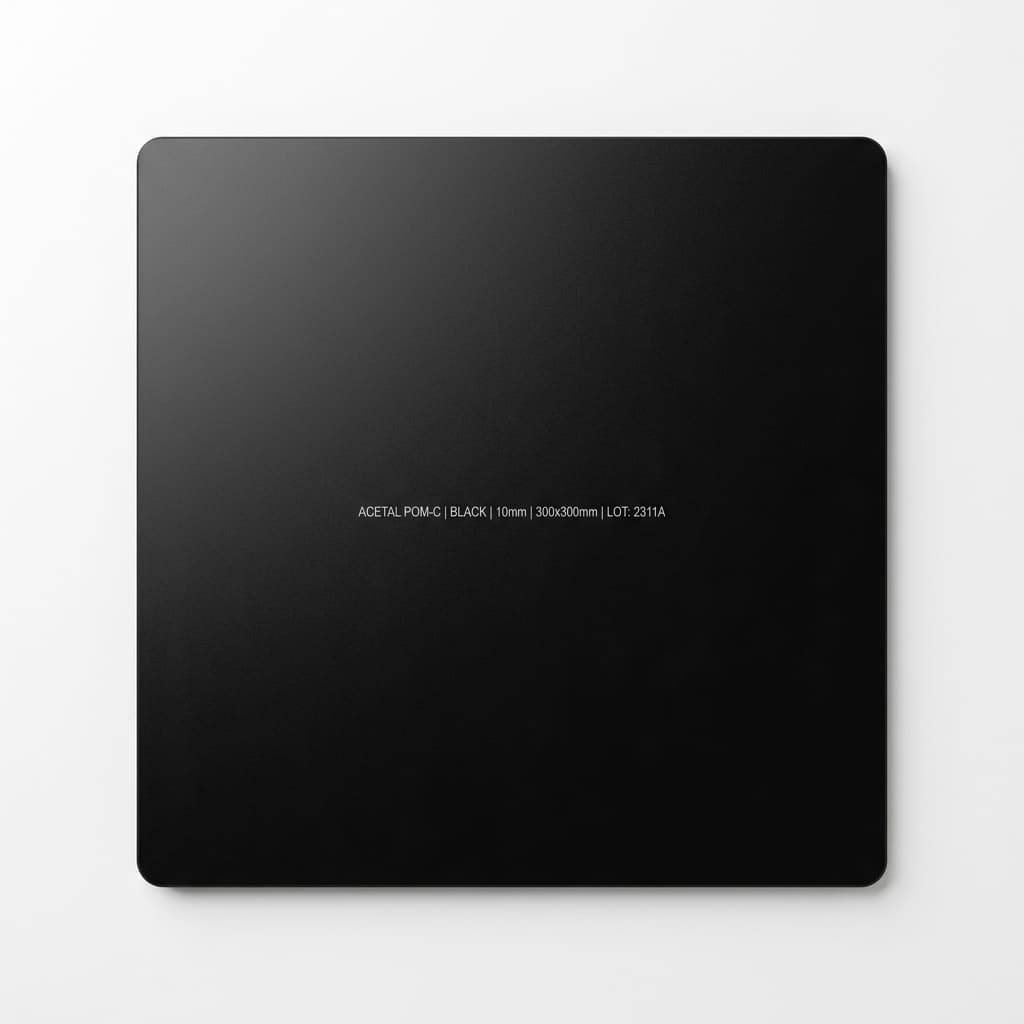 Acetal - 0.312" 24 x 48 Black Sheet - view 3